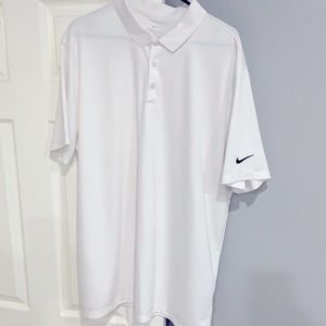 Nike Golf Men’s XXL Dri Fit Dry UV  Polo White